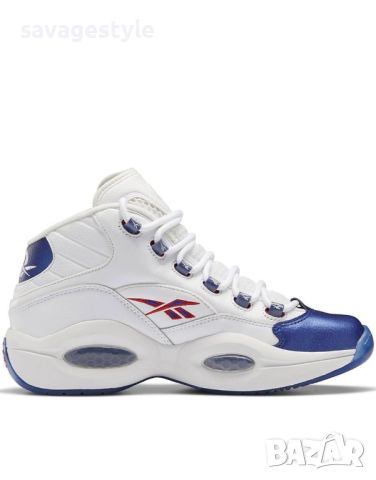 Мъжки кецове REEBOK Question Mid Basketball Shoes White, снимка 7 - Маратонки - 45760714