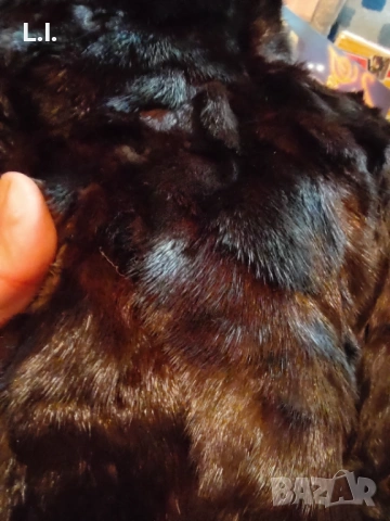 Дамско палто от черна норка , снимка 2 - Якета - 53558058