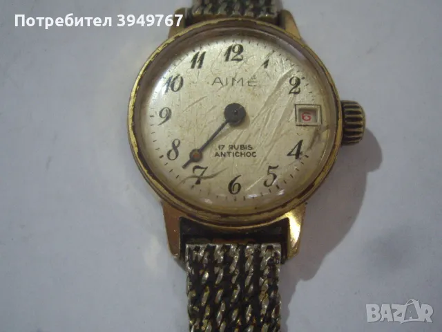 Стар позлатен дамски часовник, снимка 3 - Дамски - 50060103