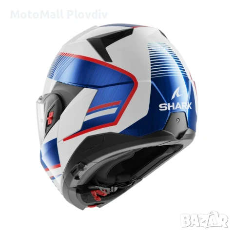 Каска Shark Oxo Sikter White Chrome Blue, снимка 2 - Аксесоари и консумативи - 50582172