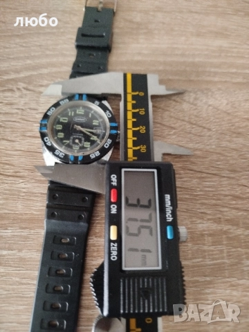 Мъжки Водолазен Часовник DIVER Lambert ANTICHOS 70/80 Години Работи Точно Сменя Датата , снимка 5 - Мъжки - 52357109