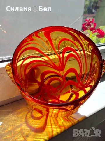 Ваза/Купа/Арт стъкло, снимка 5 - Вази - 50942889
