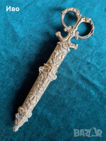 Бронзова ножица , снимка 4 - Антикварни и старинни предмети - 53494085