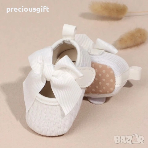 Бебешки бели обувки с панделка, снимка 7 - Бебешки обувки - 53070944