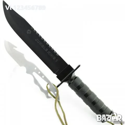 Ловен нож JUNGLE KING А-19 Черен/Бял-220х355, снимка 4 - Ножове - 50673376