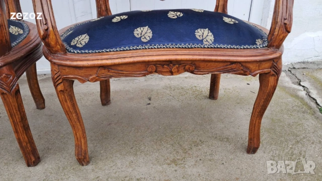 Кресла ретро орехов масив №28, снимка 7 - Дивани и мека мебел - 54076372