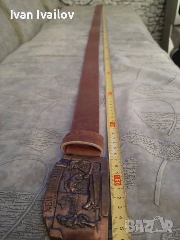 Уникален Ест. кожа мъжки колан NEW MEXICO, снимка 5 - Колани - 51510987
