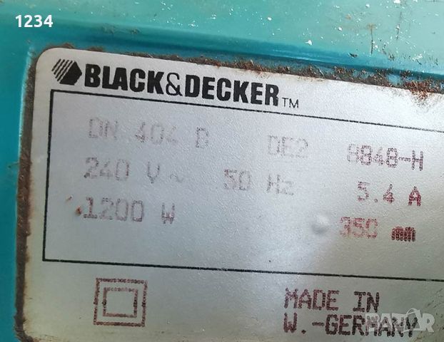 Немски верижен трион BLACK AND DECKER DN 404 B, 1200 W, 35 cм, снимка 2 - Други инструменти - 46462615
