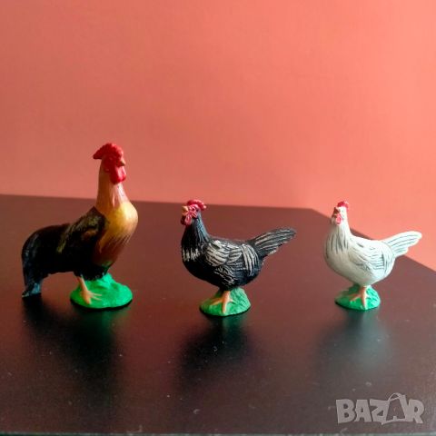 Колекционерска фигурка Schleich Rooster Chicken 1983 13014, 13011, 13018, снимка 1 - Колекции - 45933163