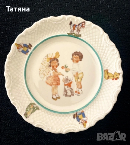 Винтидж немски комплект детски прибори за хранене Schumann, снимка 7 - Антикварни и старинни предмети - 53089415