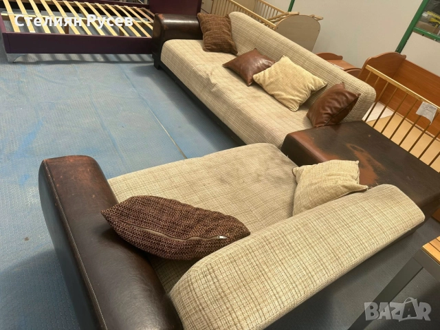 0907 разтегателен ъглов холов Диван / канапе с ракла и функция сън 310/270см         смр -цена170лв , снимка 2 - Дивани и мека мебел - 51733697