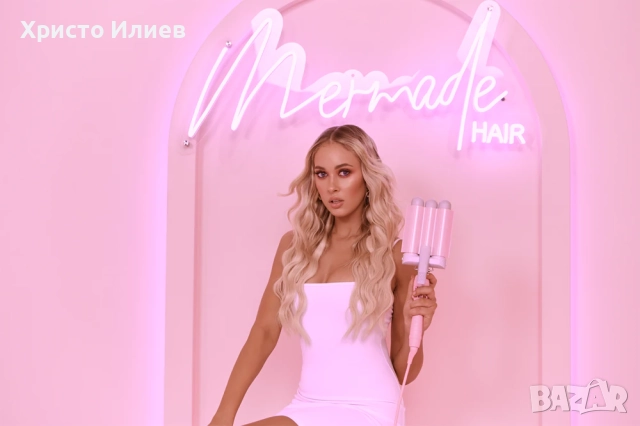 Ретро преса Mermade Pro Waver 32 mm Професионална тройна маша, снимка 5 - Маши за коса - 52852363