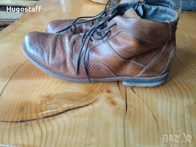 Винтидж мъжки бутикови Calzolai италиански кожени обувки боти45, снимка 2 - Мъжки боти - 52572034