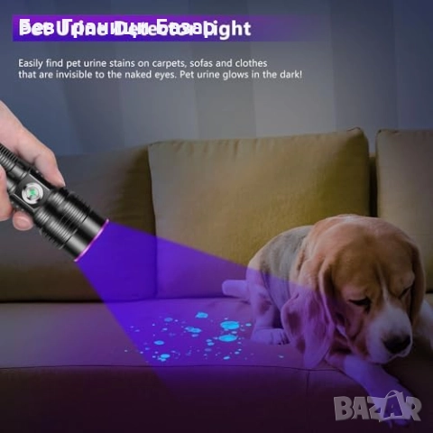 Нов Ръчен UV фенер 30W 365nm с регулируема яркост и алуминиев корпус, снимка 4 - Друга електроника - 52153804