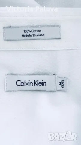 Нова бяла риза CALVIN KLEIN, снимка 7 - Ризи - 49624991