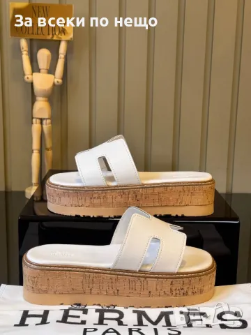 Hermes Дамски Чехли На Платформа Хермес Код E275, снимка 7 - Чехли - 50415370