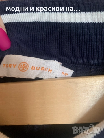 Дамска блуза Tory Burch тип polo shirt  размер S/M, снимка 5 - Тениски - 52703853