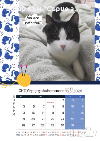 Благотворителен календар с подарък и бродирани пирамидки