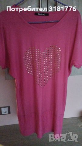 Дамска лятна розова блузка., снимка 2 - Тениски - 45168910