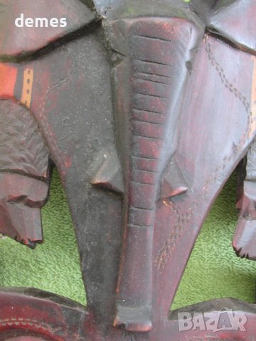 Голяма африканска маска на масай, Кения, снимка 8 - Антикварни и старинни предмети - 50855565