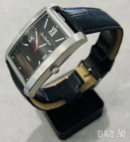 Мъжки часовник ERIC CHEVILLAND, соларен, кожена каишка, добре поддържано състояние