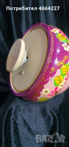 Ръчно рисувана дървена музикална кутия с руска кукла, снимка 5 - Антикварни и старинни предмети - 52855070