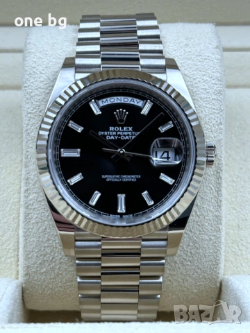 Rolex Day Date President White Gold Black 