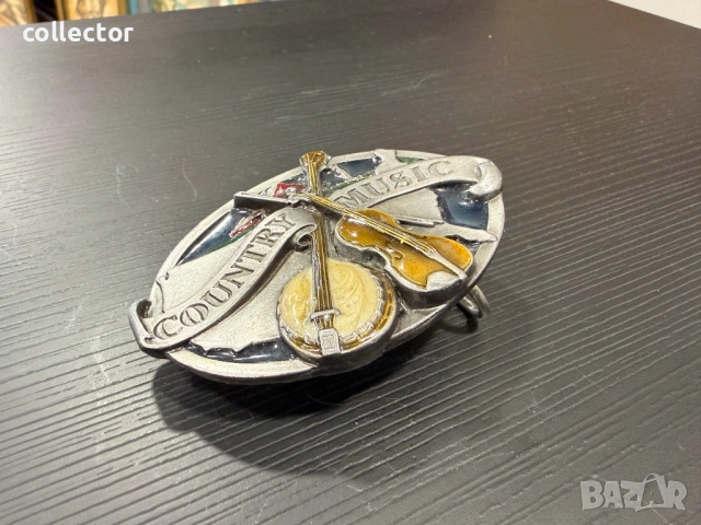 Винтидж катарама за колан посветена на кънтри музиката. №7990, снимка 7 - Антикварни и старинни предмети - 53934422