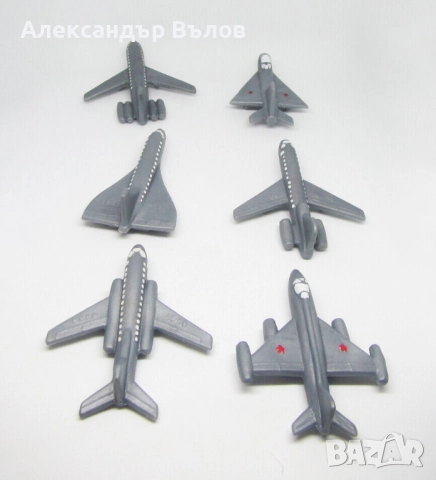 Комплект от 6 Стари Играчки Самолетчета Авиация, снимка 4 - Колекции - 52703579