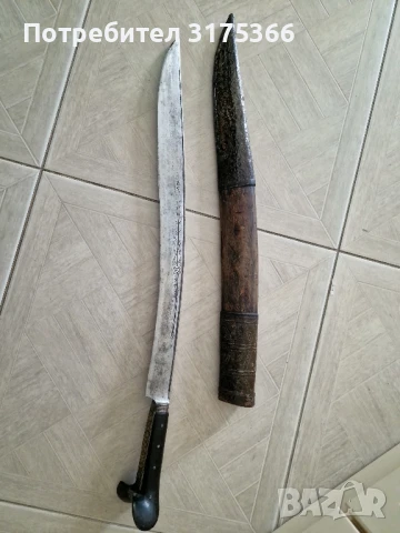 Автентичен възрожденски Габровски нож изработен от  Донко Анчев Нова махала  1876 година каракулак