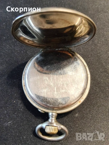 Швейцарски джобен часовник с посребрени капаци 1905г. - 10 РУБИНА - ПРОМОЦИЯ, снимка 6 - Джобни - 50521710