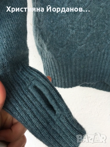 Пуловер поло 100% вълна, С, снимка 3 - Блузи с дълъг ръкав и пуловери - 53156168