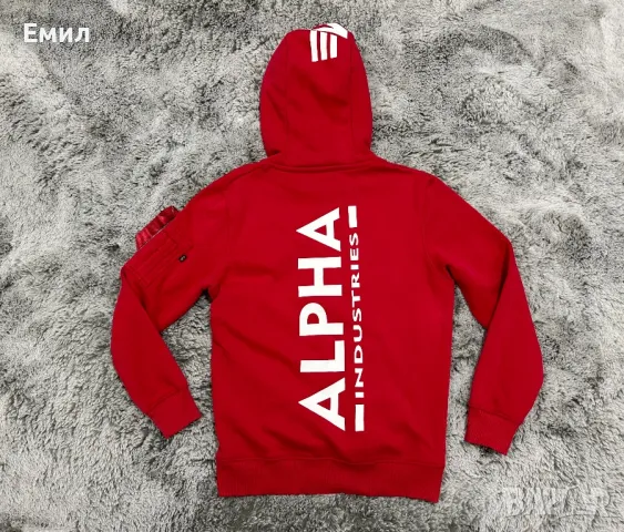 Мъжки суитшърт Alpha Industries, Размер S, снимка 2 - Суичъри - 49118726