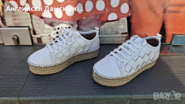 Английски дамски полукецове/еспадрили от естествена кожа-Next, снимка 3 - Дамски ежедневни обувки - 52846052