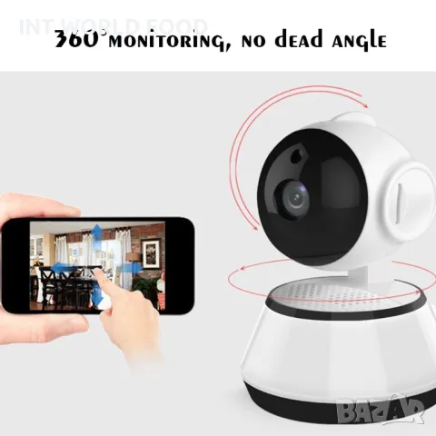 V380 Q6 WiFi IP Камера 2MP 360° Двупосочно аудио Нощно виждане, снимка 8 - IP камери - 50283288