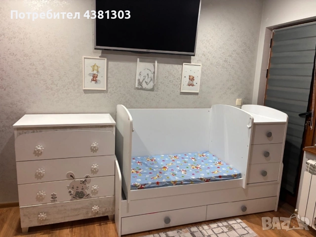 Деткса кошара със скрин, снимка 4 - Спални и легла - 53431261