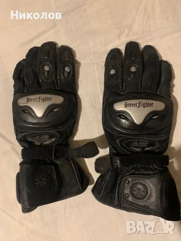 Кожени мото ръкавици Street Fighter размер XL