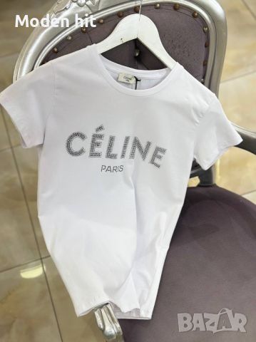 Комплект тениска CELINE реплика и дънкови панталонки в неонови цветове, снимка 7 - Комплекти - 46521313