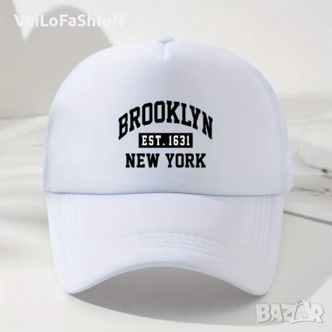 Нова дишаща шапка с козирка Brooklyn EST 1631 New York в бял цвят, снимка 1 - Шапки - 46805290