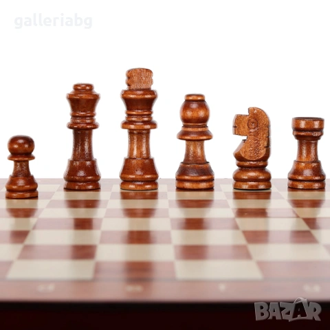 Дървен шах – класически комплект 40 x 20 x 7 см | Wooden Chess Set, снимка 8 - Шах и табла - 53929579