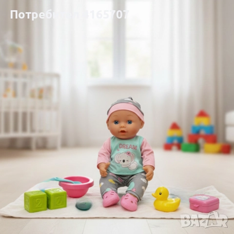 Кукла Baby Doll с аксесоари за хранене – Забавление и грижа за малката мама, снимка 4 - Кукли - 52842815