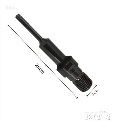 Адаптер SDS+ за диамантени корони, Pixel, 1 1/4"-7UNC / 1/2" UNC, 200мм, комплект, снимка 3 - Други инструменти - 52898975