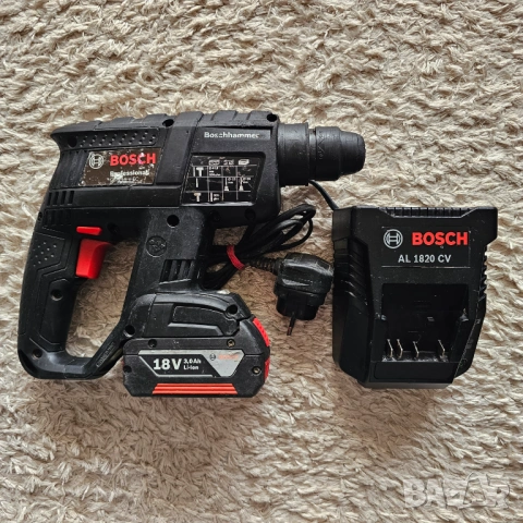 Bosch GBH 18V EC + 3ah + зарядно, снимка 2 - Перфоратори - 53305770