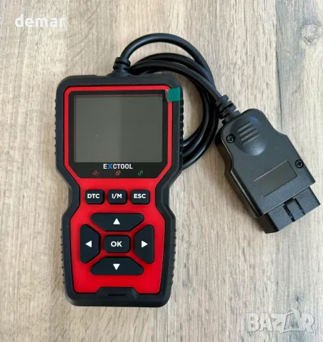 Exctool OBD2 скенер Автомобилен OBD II за 2001+ бензинови и 2004+ дизелови автомобили, червен, снимка 8 - Аксесоари и консумативи - 49514137