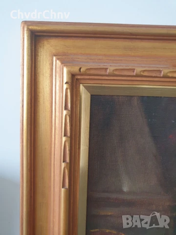 80x69см/голяма картина масло върху платно/женски портрет/Пепеляшка/дървена рамка, снимка 9 - Картини - 51176720