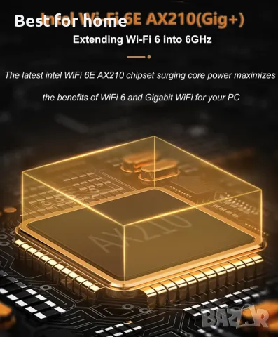 WiFi мрежова карта AX210, 2400 Mbps, Bluetooth 5.3, снимка 2 - Друга електроника - 49409092