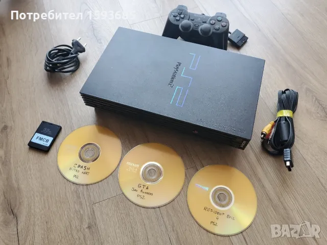 Хакнат Playstation 2 - CRASH, GTA и Resident Evil 4, снимка 1 - PlayStation конзоли - 47574655