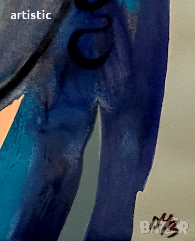 Дечко Узунов, живописен портрет на "Родопска невеста", снимка 7 - Картини - 52976492