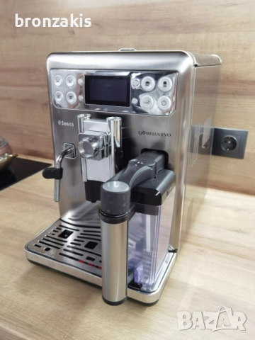 Saeco Exprelia EVO   - с кана за мляко и БГ меню на малко продукти, снимка 2 - Кафемашини - 52527849
