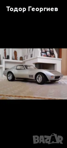 Chevrolet Corvette Coupe 1969 Silver 1:18 Norev, снимка 2 - Колекции - 47065703